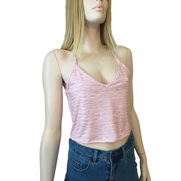 GOTTEX Compression Top Tank Bra Racerback Athletic Fitness Cropped Pink Unworn - Picture 5 of 14